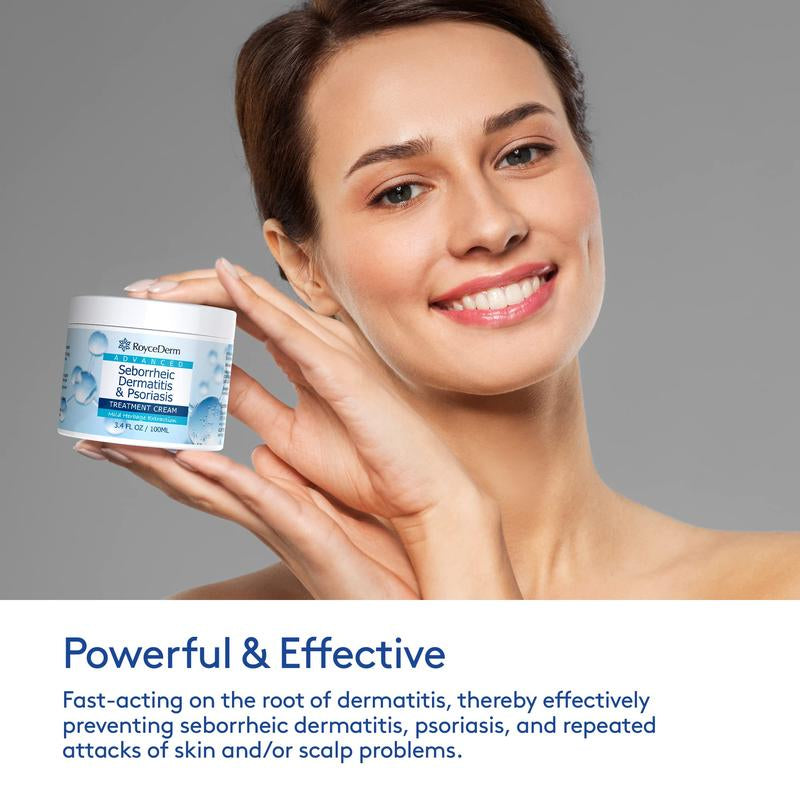 Roycederm Seborrheic Dermatitis & Psoriasis Treatment Cream - Herbal Extracts Formula for Comprehensive Care Comfort Natural